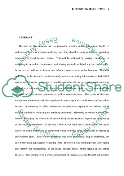 An investigation into why e-businesses fail