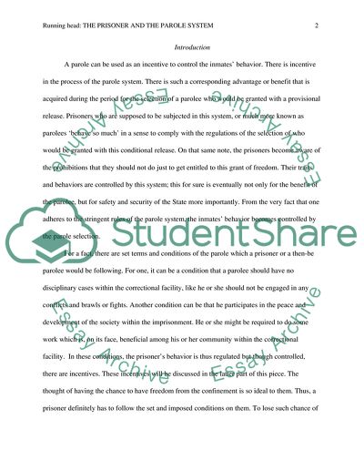 In the Shoes of a Parolee: How a Prisoner is Controlled by the Parole System