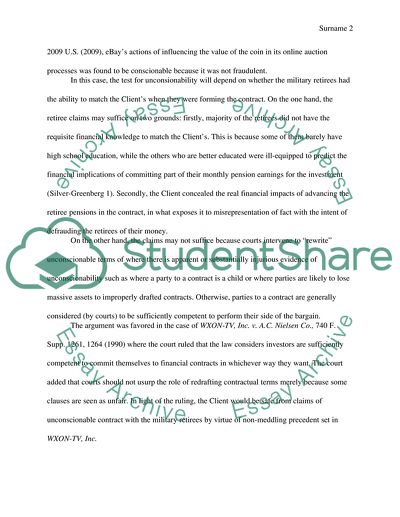 Advice on Advancing Funds against Military Retirees Pensions