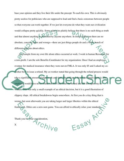 Graduating School and Ethical Standards in Professional Situations