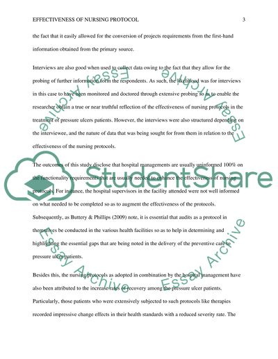 The Effectiveness of a Nursing Protocol for the Treatment of Pressure Ulcers