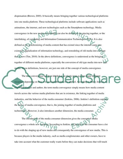 The Different Forms of Convergence That Are Emerging in the New Media Environment
