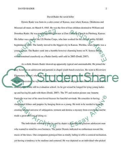 David Rader: The Serial Killer