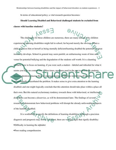 Dissertation learning disabilities