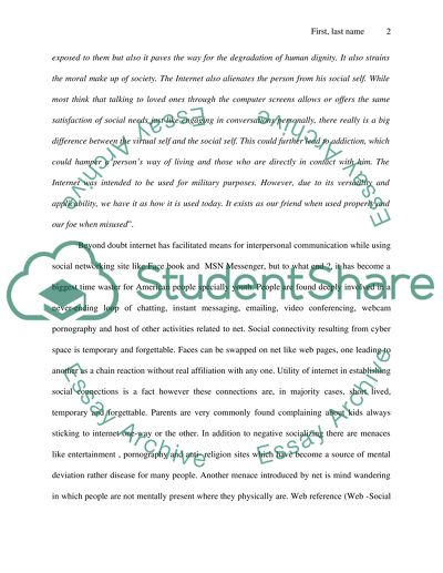 Critique-Does the Internet strengthens Social Connections