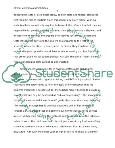 Ethical Violation and Solutions