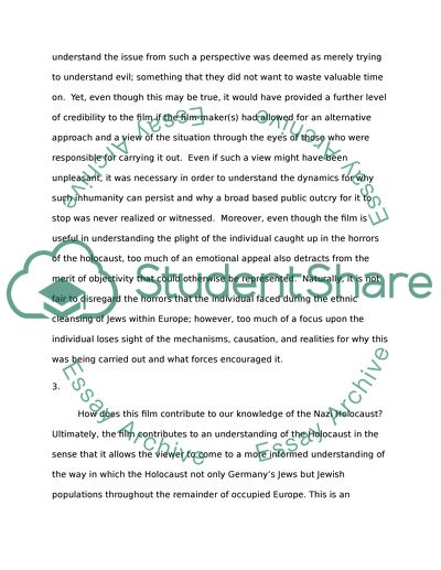Holocaust Documentaries Analysis