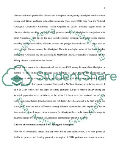 Prevalence of CKD among the Aboriginal and the Risk Factors