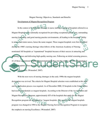 Magnet Nursing: Objectives, Standards and Benefits