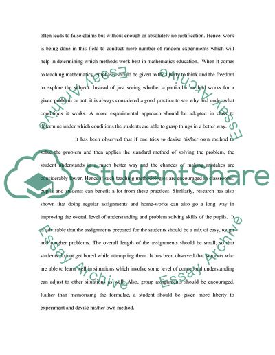 Development in Mathematics in Different Countries