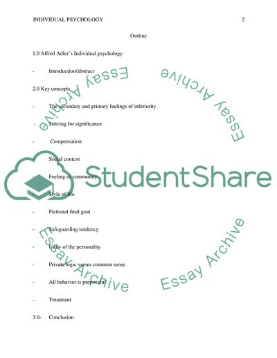 Alfred Adlers Individual Psychology