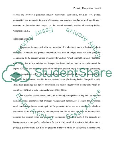Perfectly Competitive Firms Versus Monopolies: Inability to Make Enormous Profits