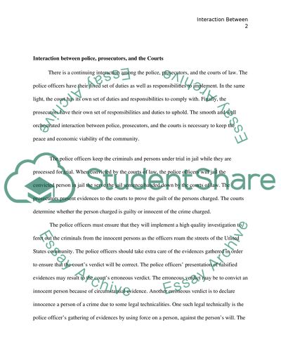 Interaction between Police and the Courts