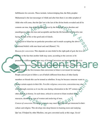 Testimonies of Conversion