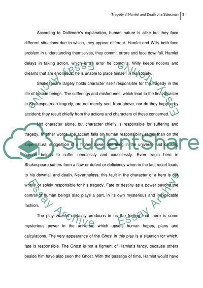 Tragedy in Hamlet and Death of a Salesman