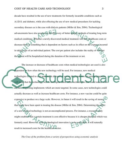 The Increasing Cost of Health Care