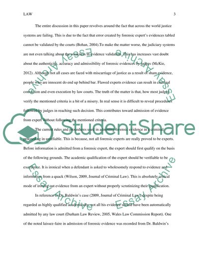 Whether the Current Rules, for Admitting Expert Evidence in Criminal Proceedings, Are Too Laissez-Faire