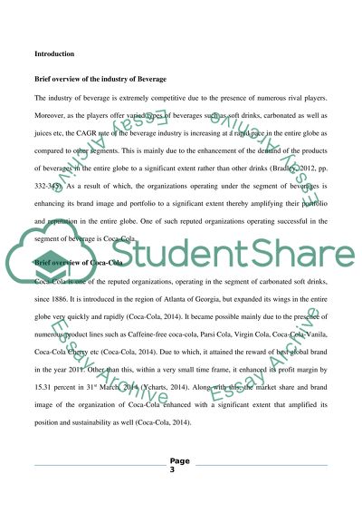 Strategic Marketing of Coca-Cola Product