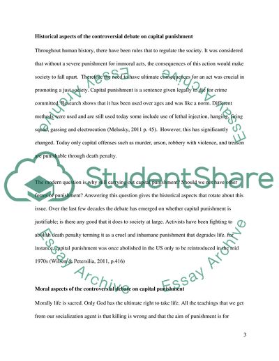 Social, Moral, and Historical Aspects of Capital Punishment