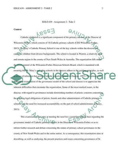 Catholic Education as a Component of the Diocese of Wilcannia-Forbes