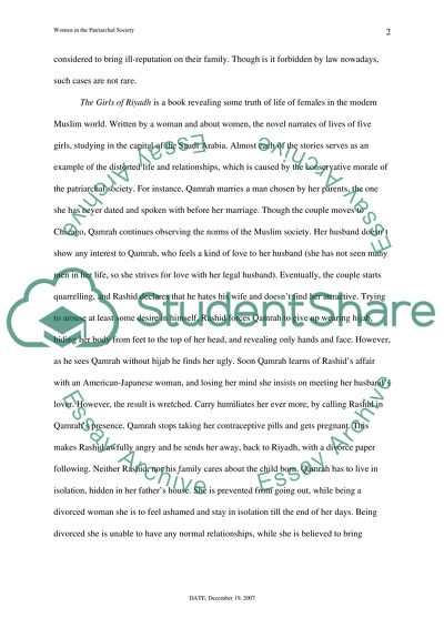 Women in a patriarchal society