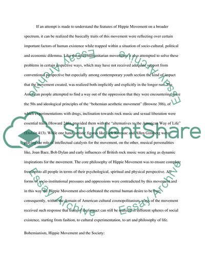 Hippies: an Important Influence upon Society Nowadays