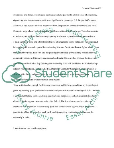 Applying for the University of Computer Science