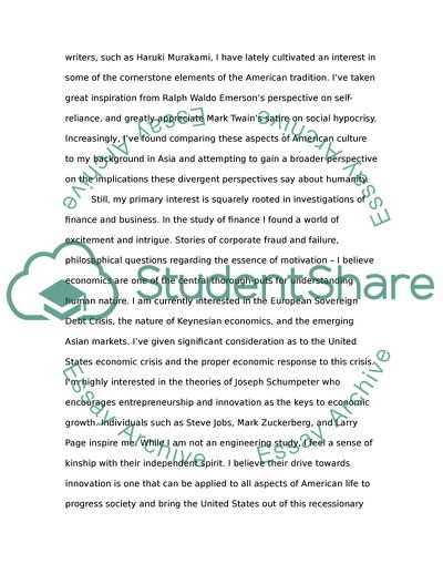 Personal Statement for U.C