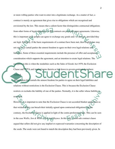 English Law and Legal Relations and Liabilities