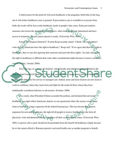 Economics and Contemporary Issues in Healthcare