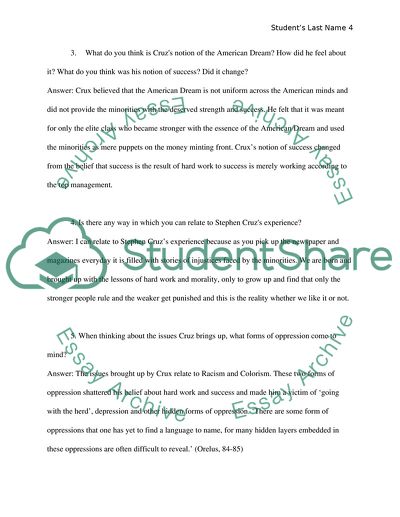 Analysis of Stephen Cruz by Studs Terkel