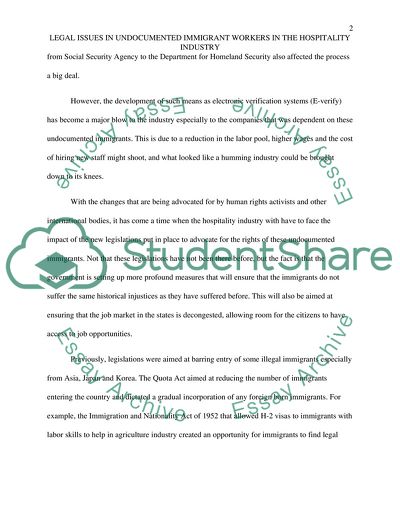 Legal Issues in Undocumented Immigrant Workers