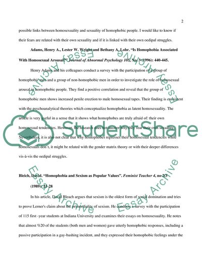 Causes of Homophobia