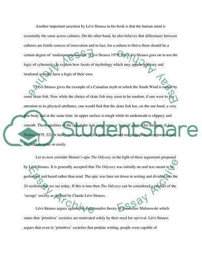 A Structuralist Reading of Homers Odyssey