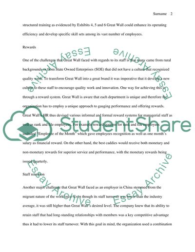 How do the HRM practices at Great Wall fit together strategically