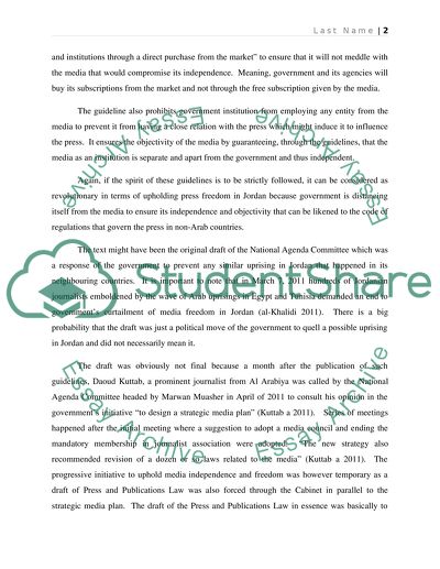 Critical Response to a Code of Conduct Regulating Media and Government