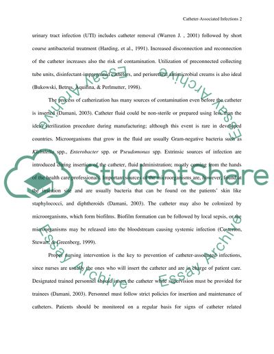 Nursing Intervention for Prevention of Catheter-Associated Infections