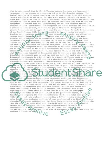 What is the Difference between Business and Management