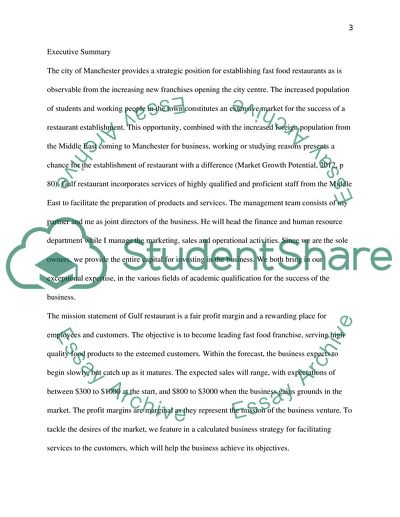 Business Idea for Gulf Restaurant