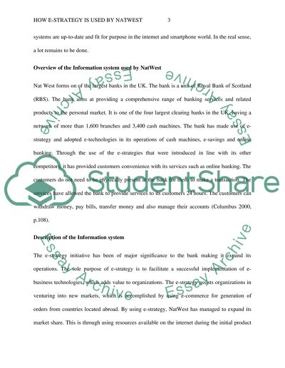 How a chosen information system/s is used by NatWest
