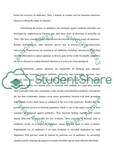 Bacterial Biology and Resistance Against Antibiotics