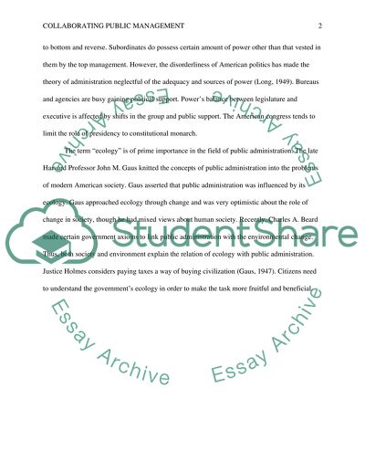 Collaborating public managemant Reading Review