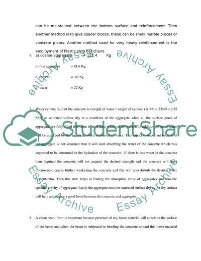 Fabrication of a Reinforced Concrete Beam