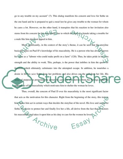 Character Analysis of Paul D in Toni Morrisons Beloved