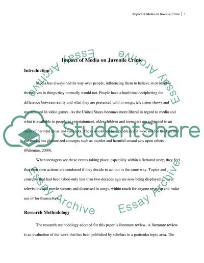 Impact of Media on Juvenile Crime