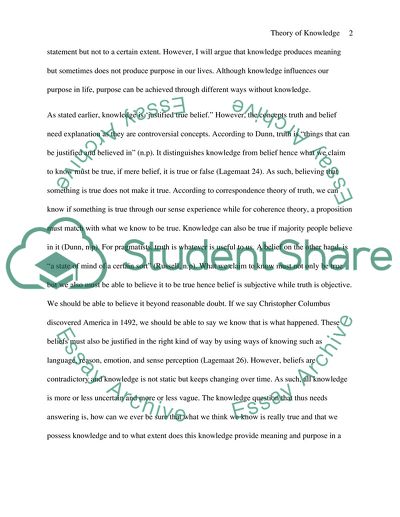 Contemporary Theories Of Knowledge