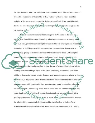 Student debt and bondage