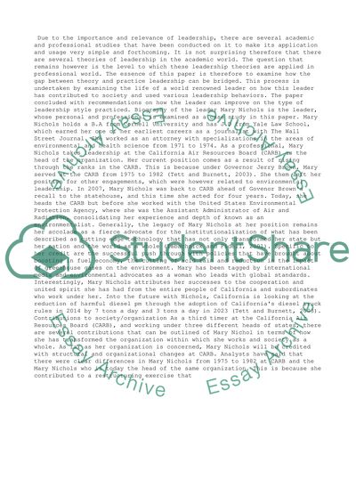 BRIDGING THEORY AND PRACTICE LEADERSHIP