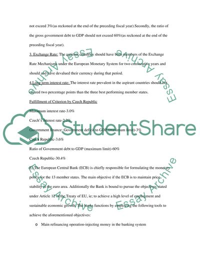 Czech Economy and European Union