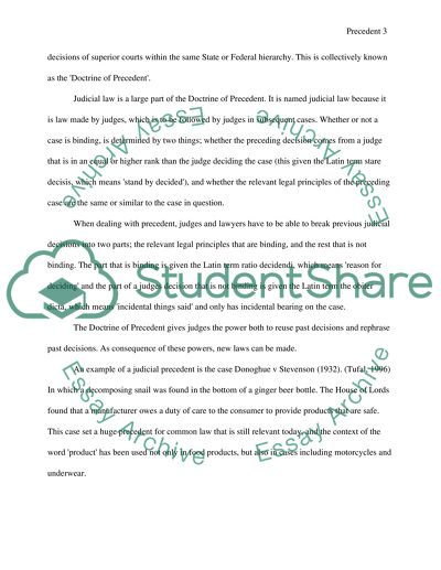 The Doctrine of Precedent can be considered both a Blessing and a Curse